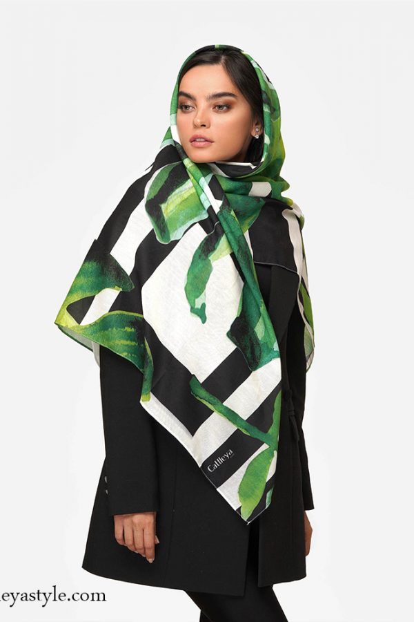 خرید روسری سبز مشکی