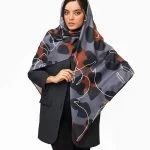 خرید روسری طوسی پرنگ