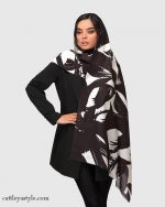 خرید شال سفید مشکی