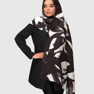 خرید شال سفید مشکی