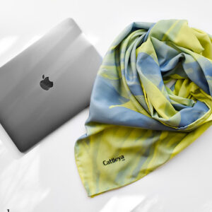 روسری طوسی زرد