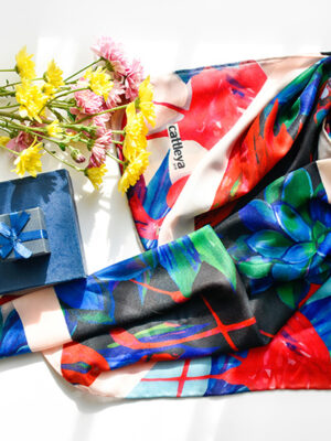 خرید روسری طرح کاتلیا