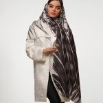 خرید شال سفید مشکی