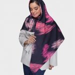 روسری صورتی سرمه ای