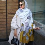 شال چهارخونه طوسی