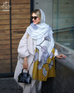 شال چهارخونه طوسی