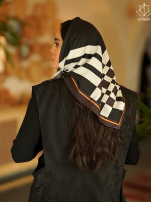 بیبی اسکارف ابریشم شطرنجی