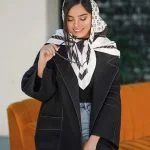 روسری سیاه و سفید