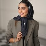 روسری مشکی طرح قلب