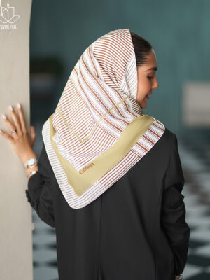 روسری عرض90حاشیه خردلی