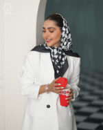 روسری سفید مشکی