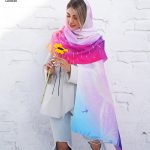 شال آبرنگی پاستلی