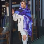 شال بنفش خوشگل