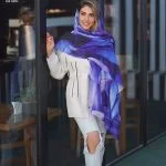 شال بنفش خوشگل
