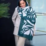 شال سفید سبز