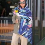 شال سرمه ای