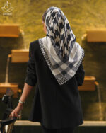 مدیوم اسکارف سفیدومشکی