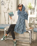 شال پاییزه آبی سرمه ای