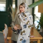 شال پاییزه طرح گل