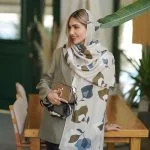 شال پاییزه طرح گل