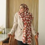 شال قلبی نارنجی