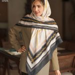 روسری نخی بهاره طرح زنجیری