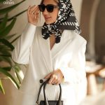 بیبی اسکارف سیاه و سفید