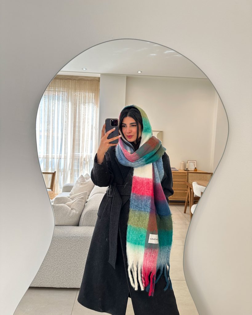 شال موهر پاییزه چهارخونه