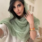 شال حریر مجلسی سبز