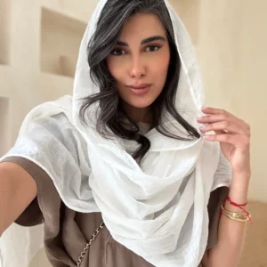 شال نخی سفید