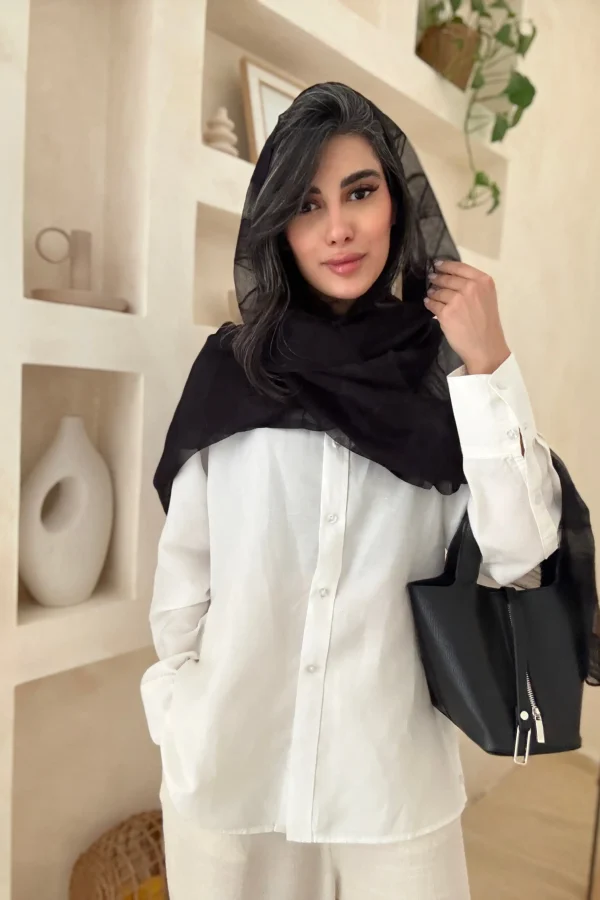 شومیز سفید بیسیک