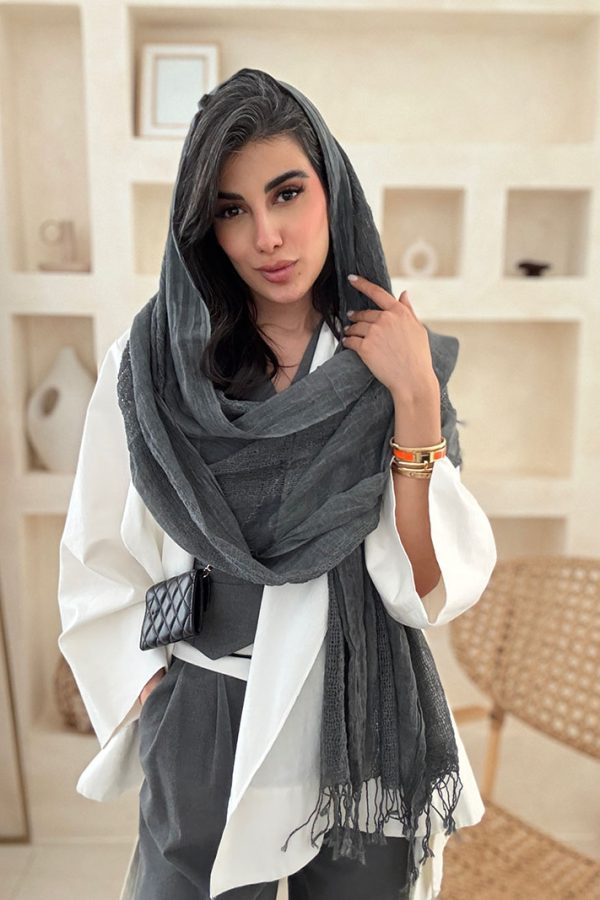 شال نخی ذغالی