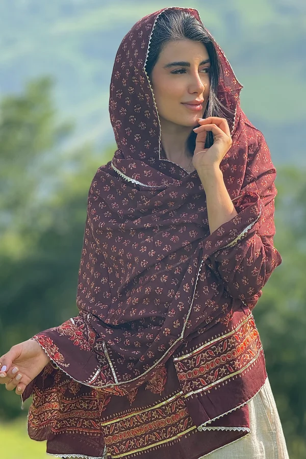 ساری هندی زرشکی