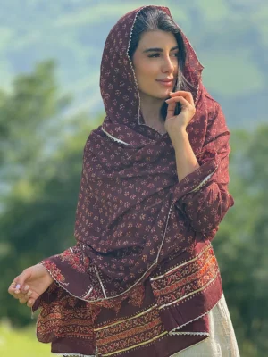 ساری هندی زرشکی