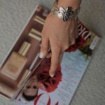 دستبند گل نقره ای کد 51