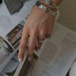 دستبند نقره ای دفرمه کد 50