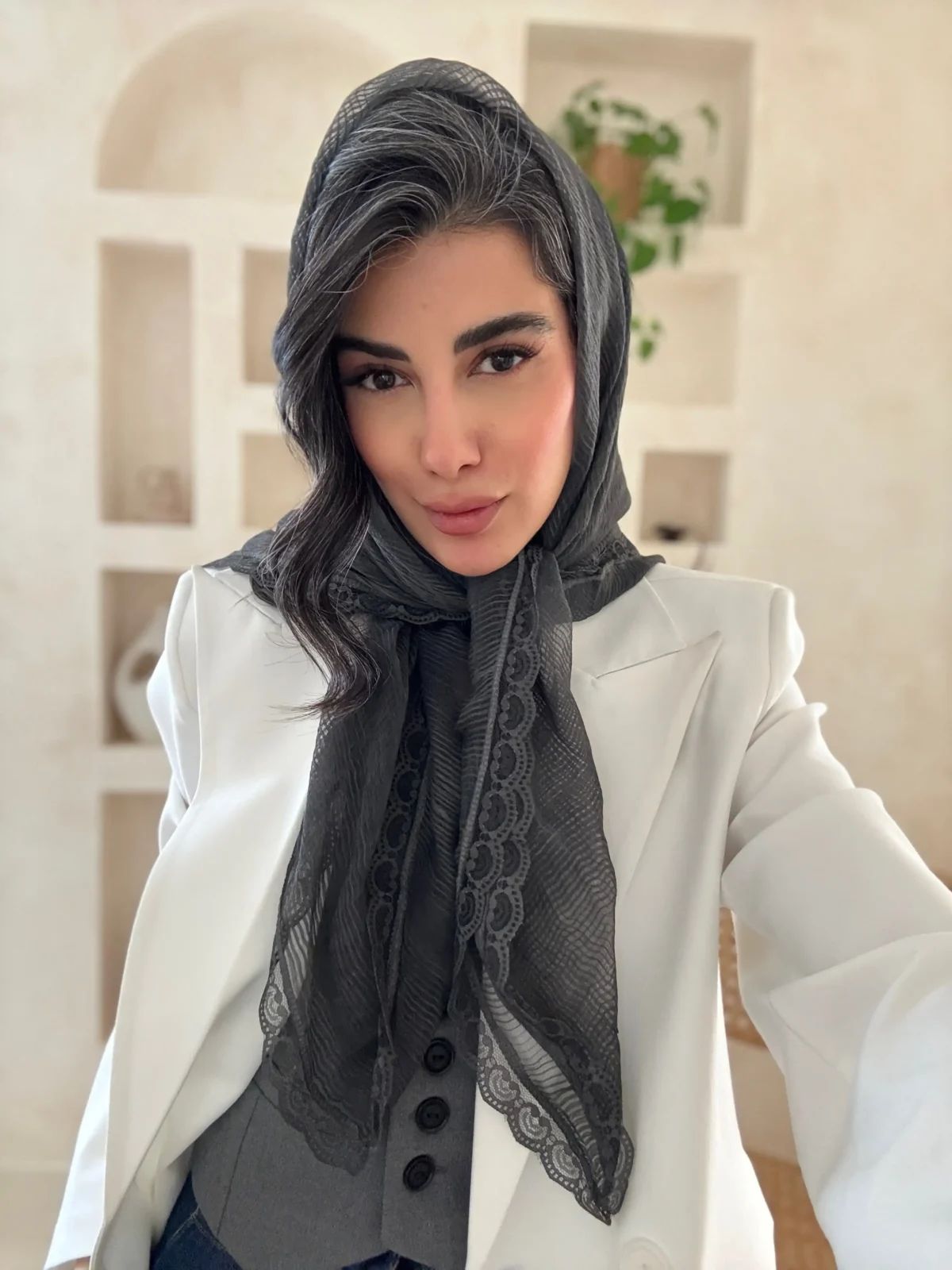 روسری حریر دور گیپور