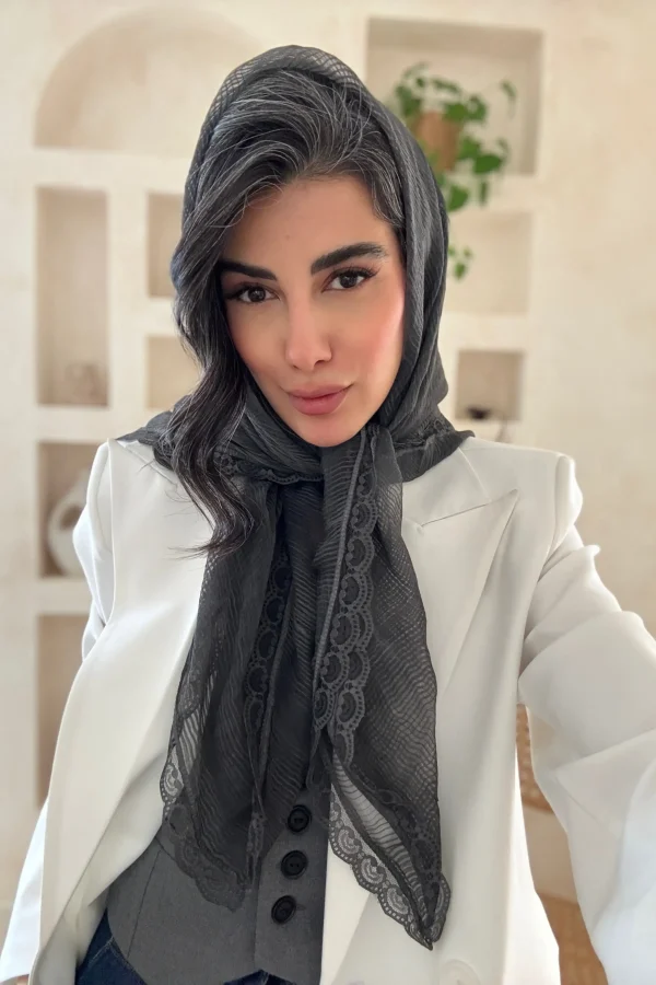 روسری حریر دور گیپور