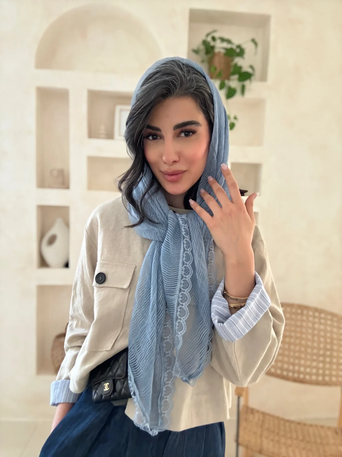 روسری حریر دور گیپور