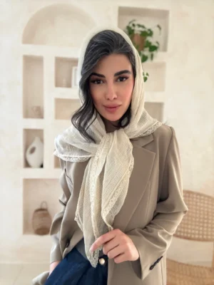 روسری حریر دور گیپور