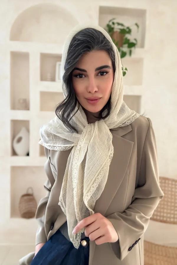 روسری حریر دور گیپور