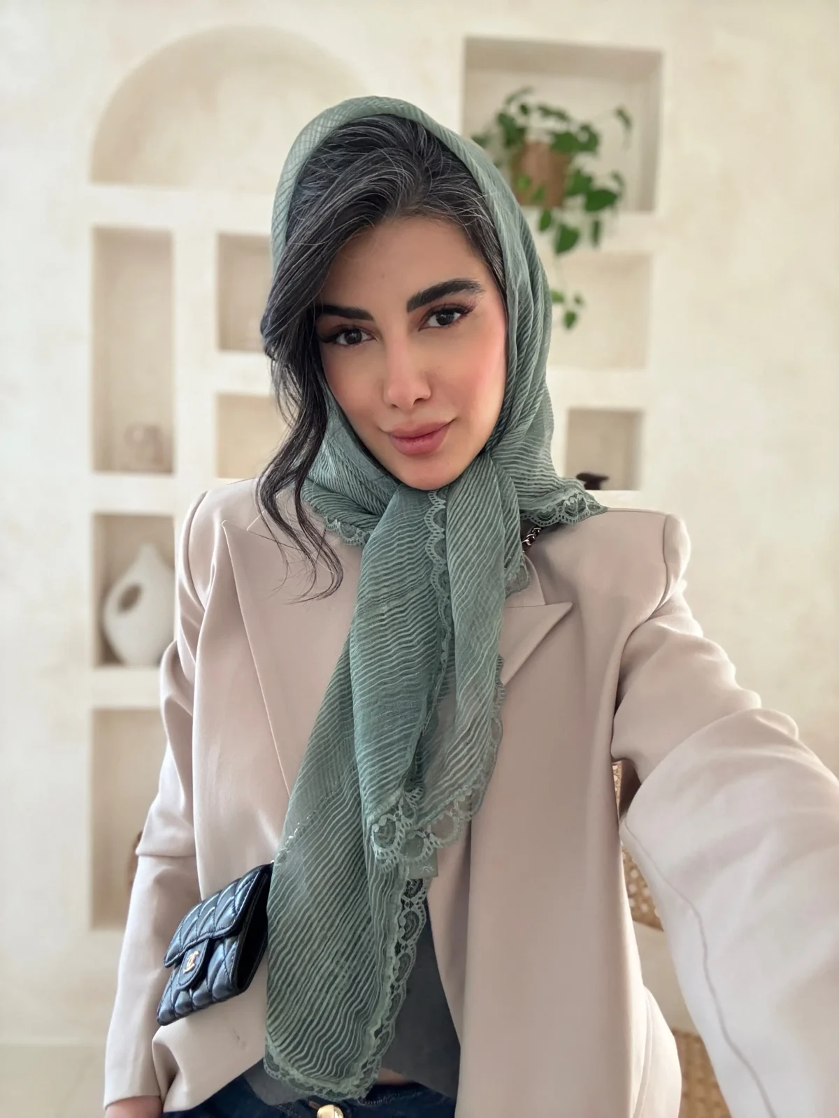 روسری حریر دور گیپور