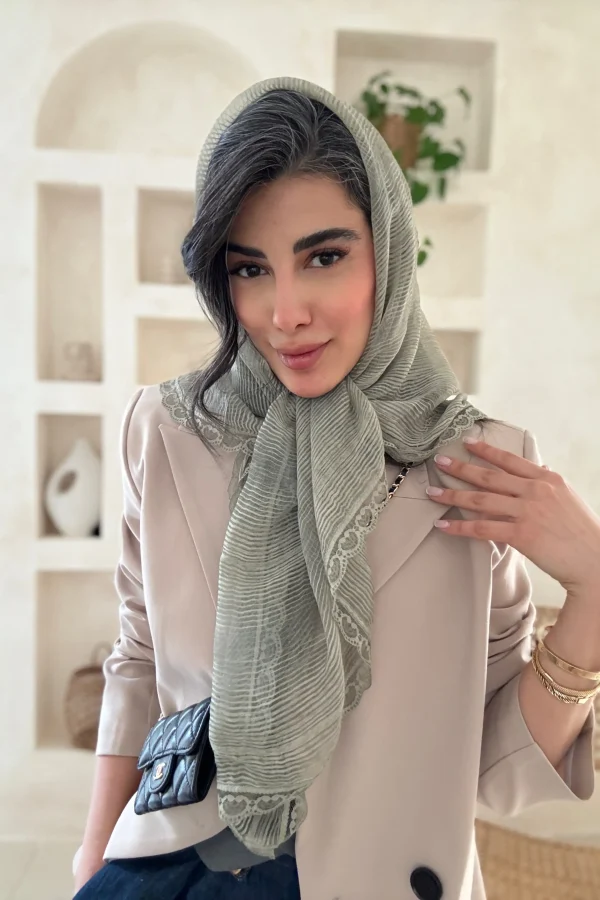 روسری حریر دور گیپور