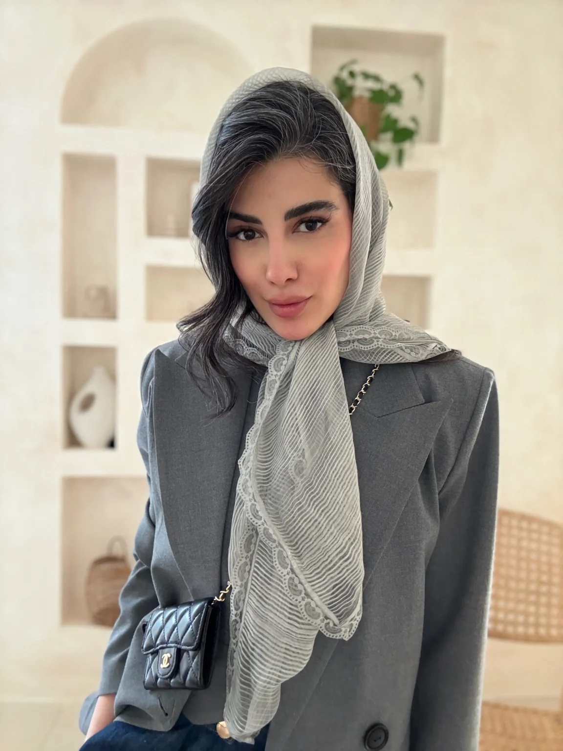 روسری حریر دور گیپور