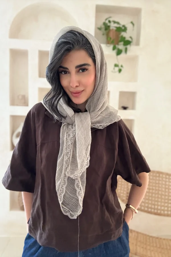 روسری حریر دور گیپور