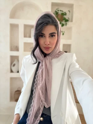 روسری حریر دور گیپور