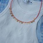 گردنبند پولکدار طلایی کد 71