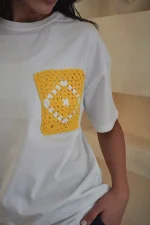 تیشرت SHUGA جیب نما زرد - Image 2