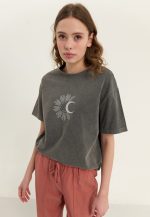 تیشرت کراپ even & odd ذغالی - Image 5