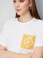 تیشرت SHUGA جیب نما زرد - Image 4